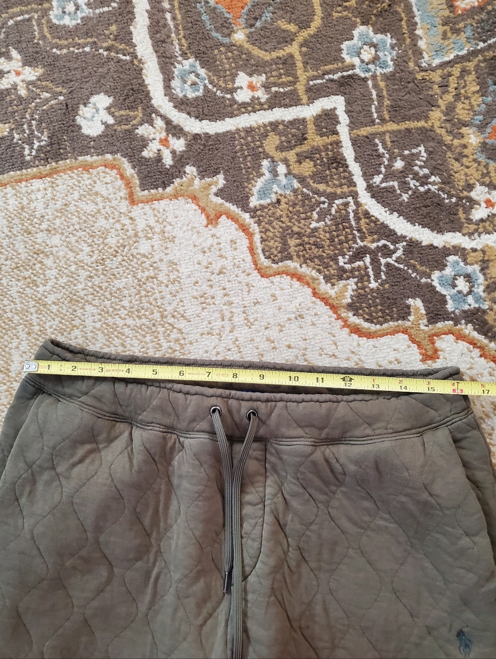 POLO RALPH LAUREN Luxury Jersey Quilted Cargo Joggers M - Picture 7 of 12